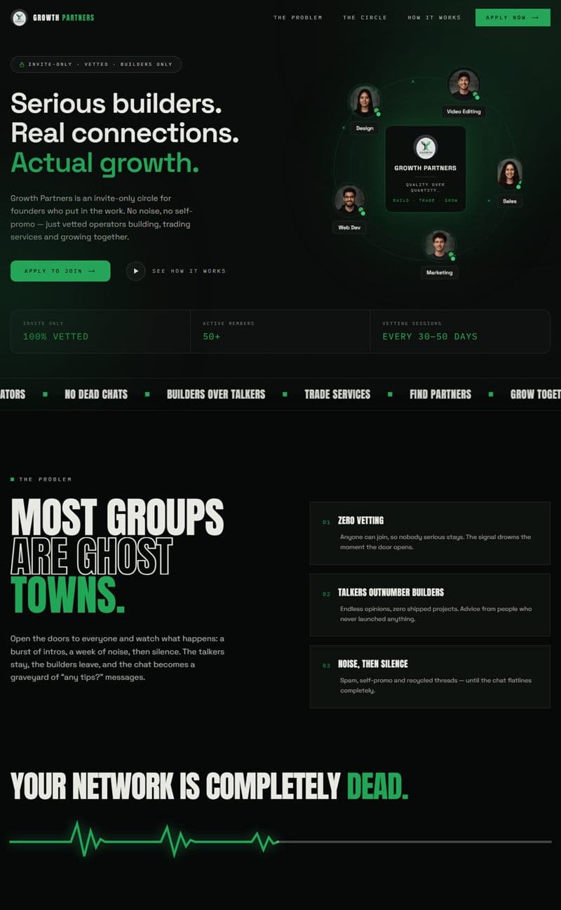 Screenshot der Website growthpartners.group